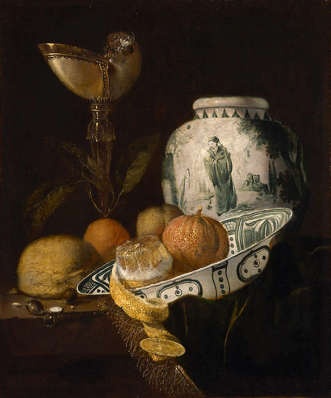 Natura morta con tazza nautilus e vaso di zenzero - Kunsthistorisches Museum